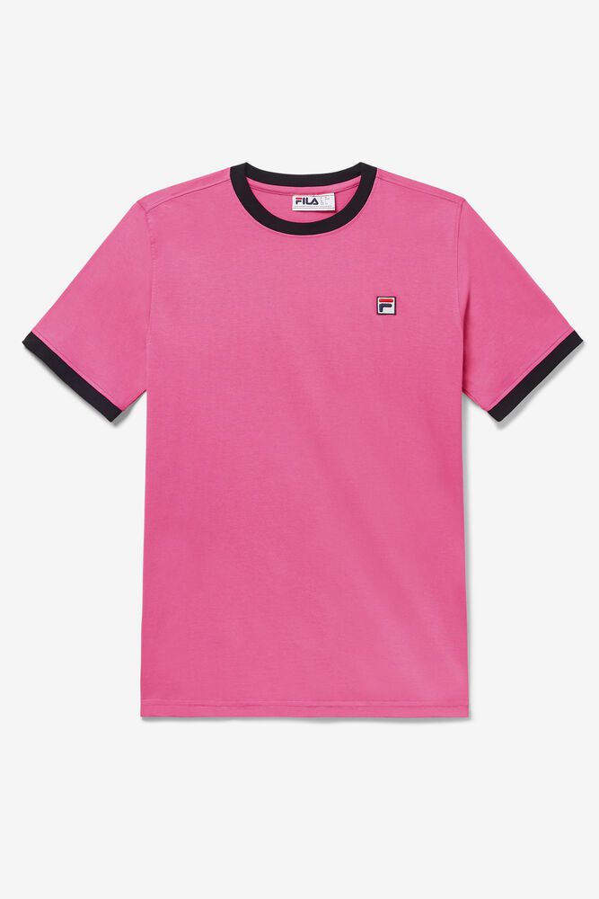 Fila T-Shirt Mens Pink - Marconi Ringer - Philippines 4183097-KC